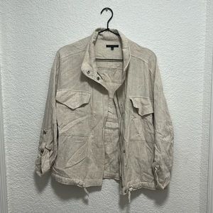 Linen crop jacket